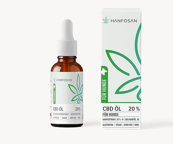 Hanfosan CBD- Öl für Hunde 10 ml, CBD- Gehalt 3%, 5%, 10%, 20%