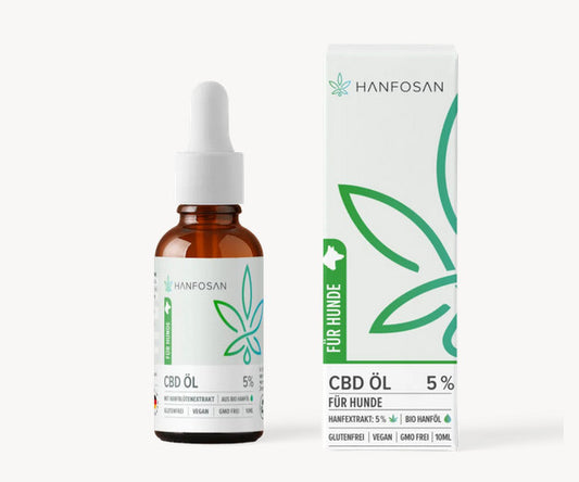 Hanfosan CBD- Öl für Hunde 10 ml, CBD- Gehalt 3%, 5%, 10%, 20%