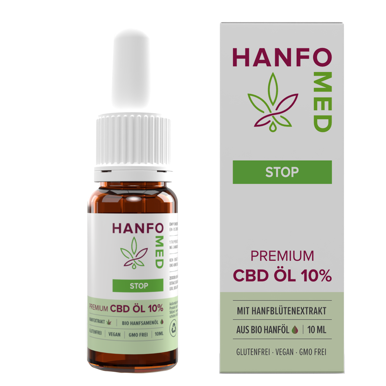 CBD Öl Entzündungshemmer „Stop“ · 10 ml – Hanfomed 10%