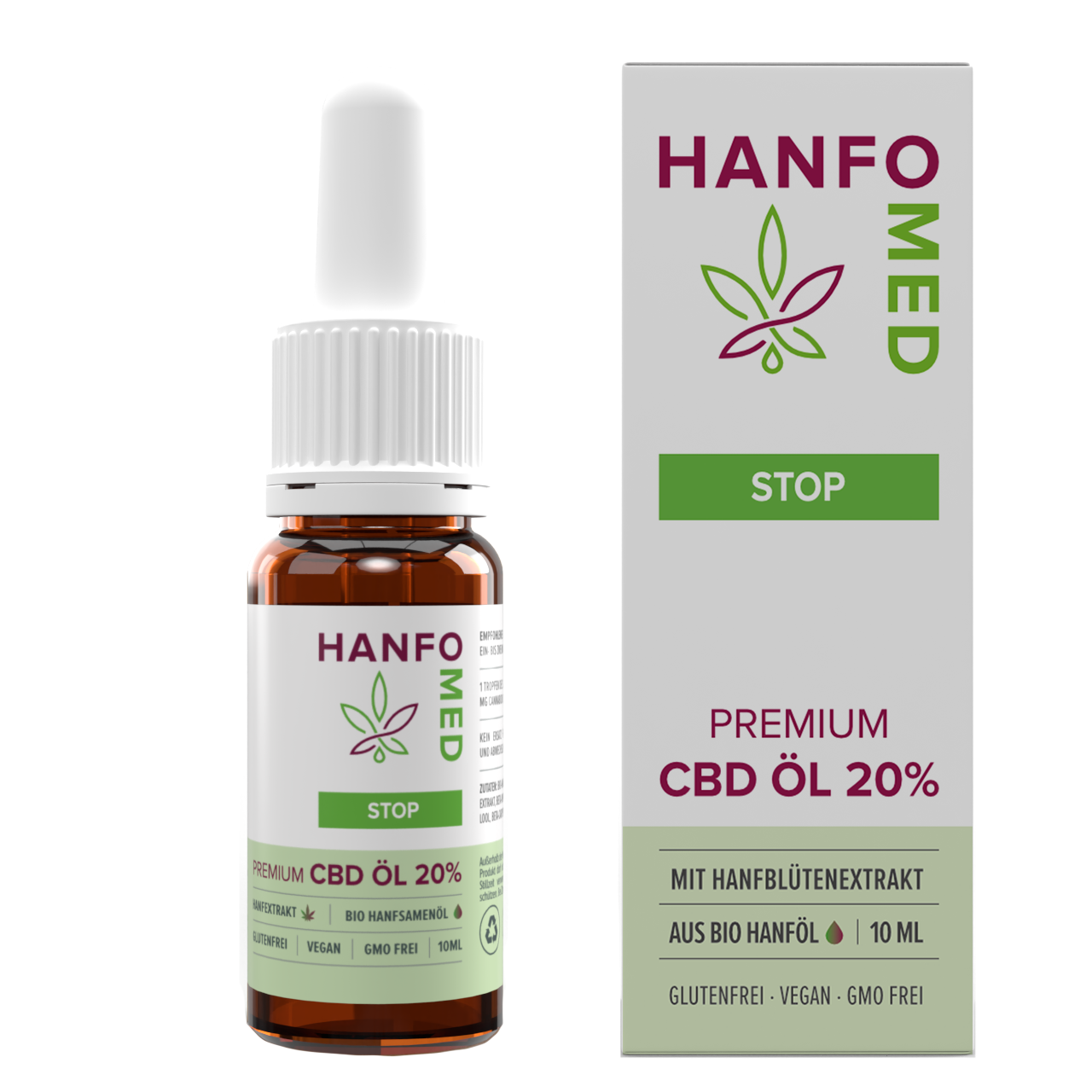 CBD Öl Entzündungshemmer „Stop“ · 10 ml – Hanfomed 20%