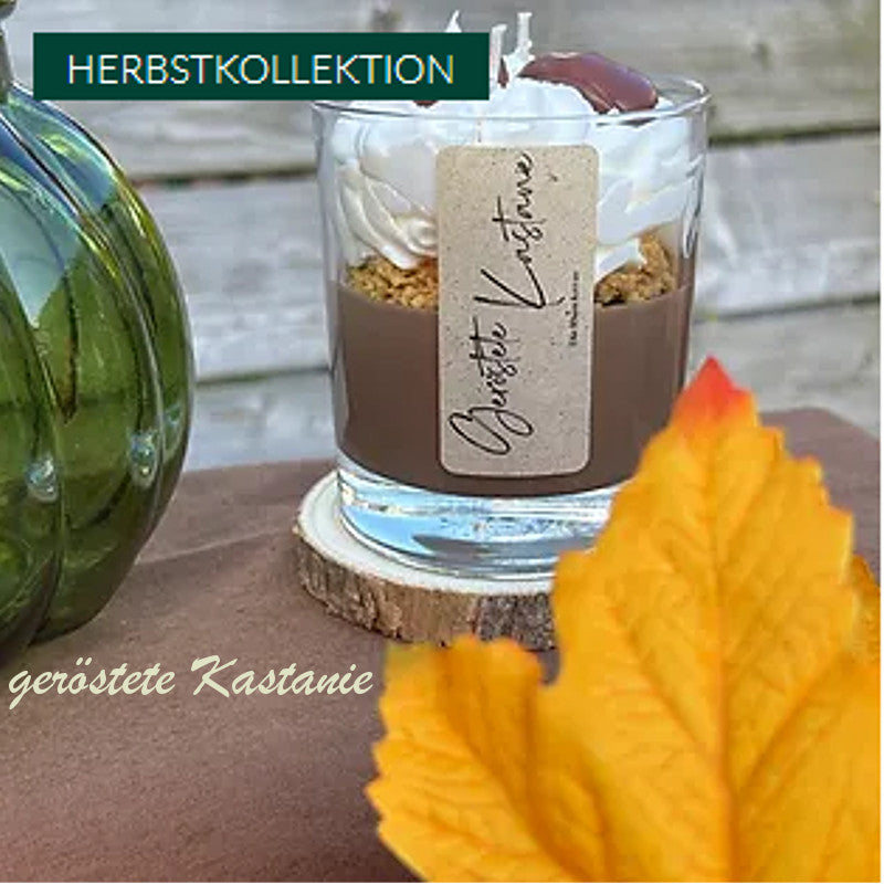 Rhönkerze in Dessertoptik Herbstkollektion