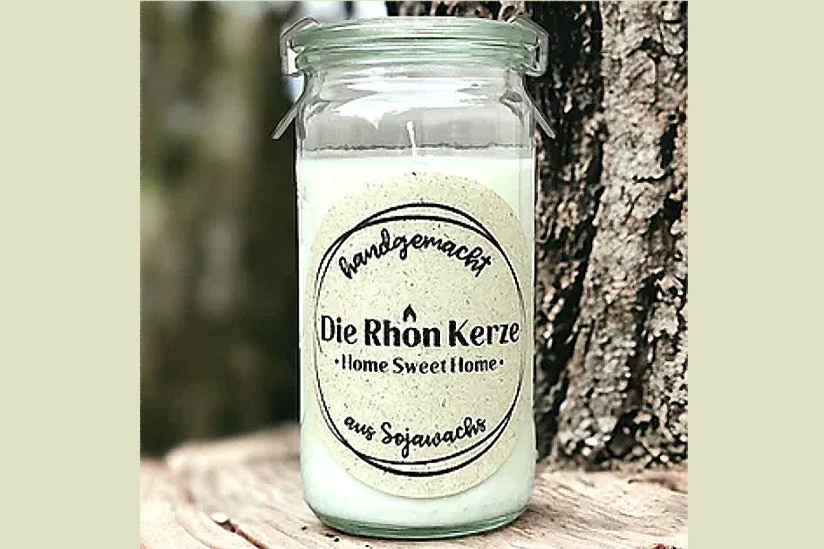 Die Rhön Kerze- Duftkerze aus 250g Sojawachs im Glas in über 20 Düften