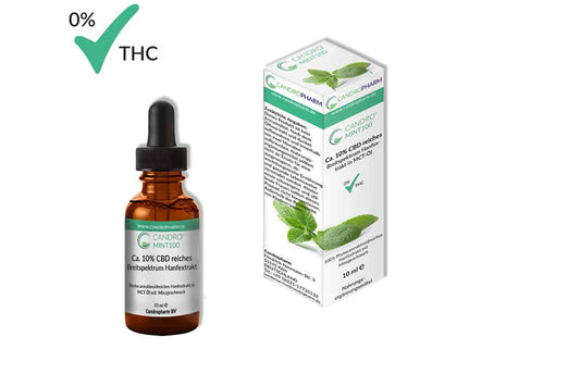 Candro-Mint 100, 10 ml, 10% CBD reiches Hanfextrakt in MCT